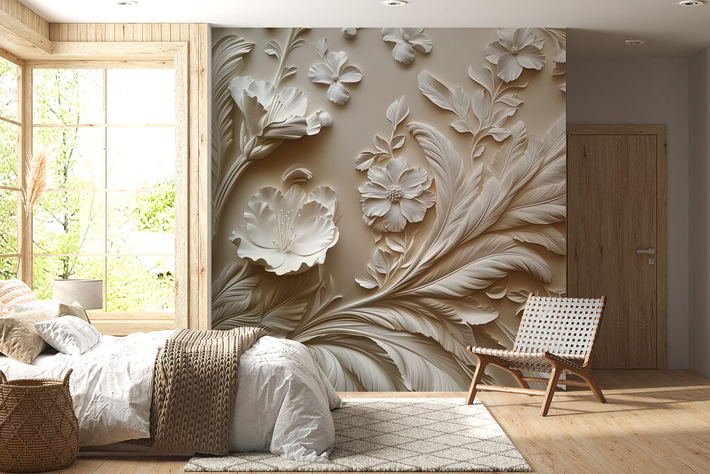Bloemranken in zwierige lijnen — interieur 3
