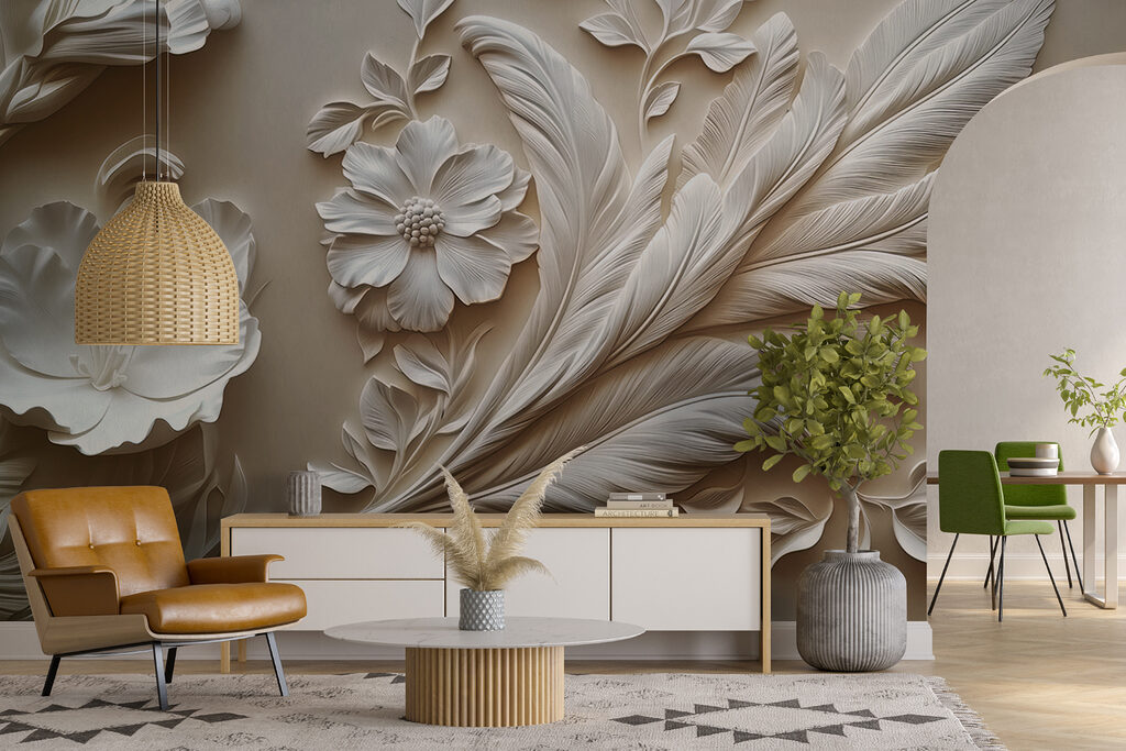 Bloemranken in zwierige lijnen — interieur 4