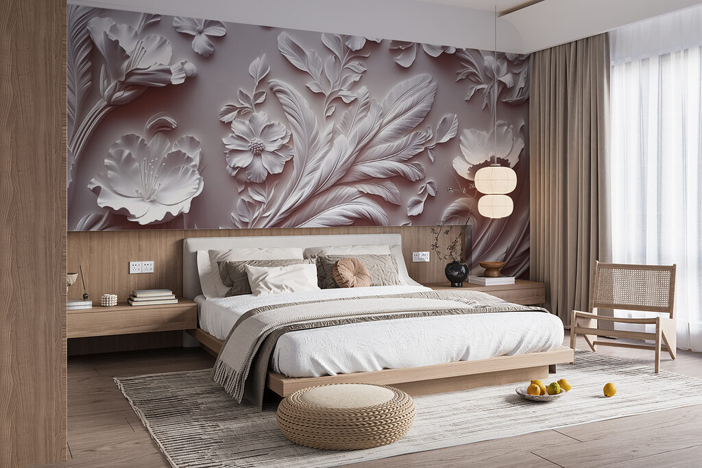 Bloemranken in zwierige lijnen — interieur 1