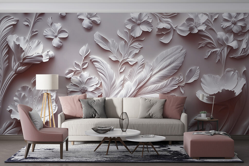 Bloemranken in zwierige lijnen — interieur 2
