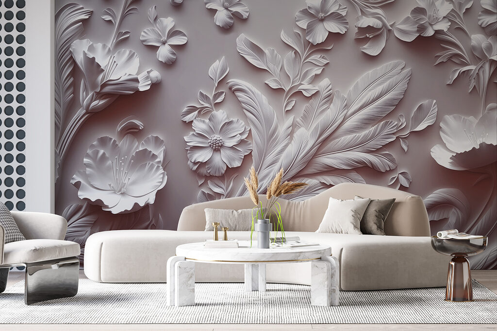Bloemranken in zwierige lijnen — interieur 3