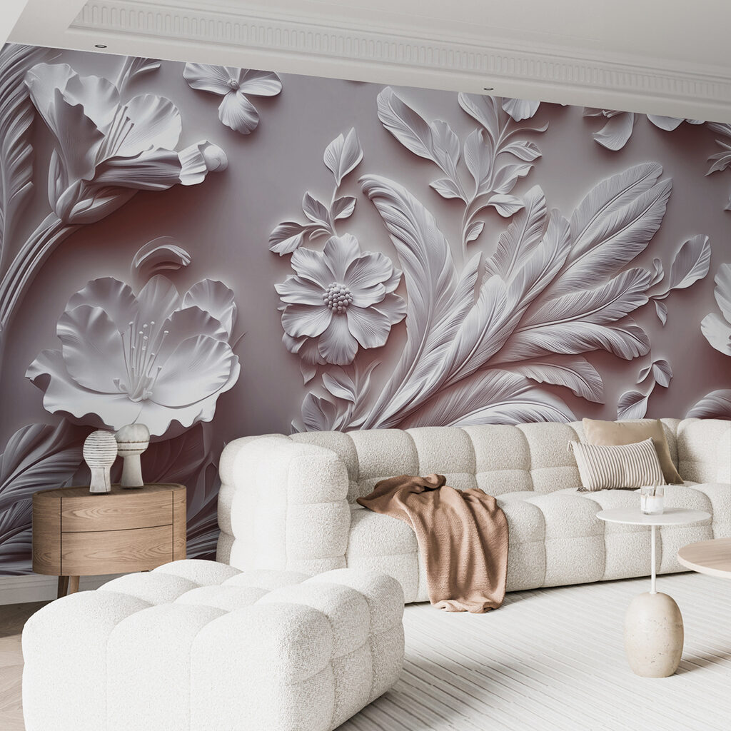 Bloemranken in zwierige lijnen — interieur 4
