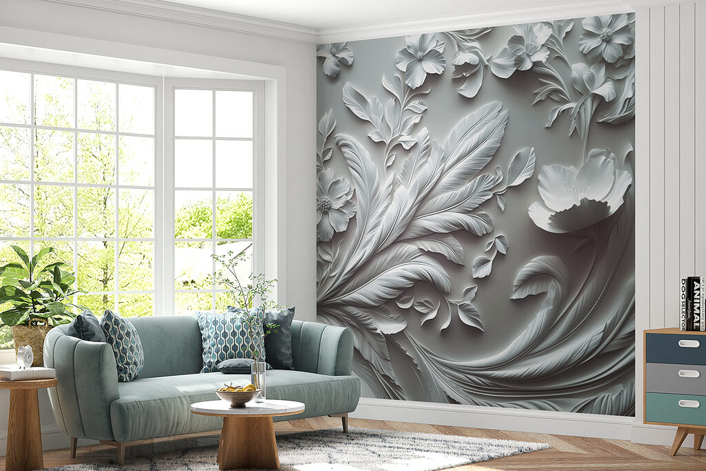 Bloemranken in zwierige lijnen — interieur 2