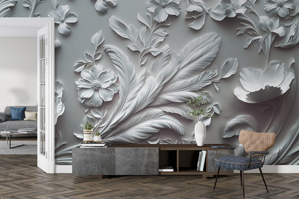 Bloemranken in zwierige lijnen — interieur 4