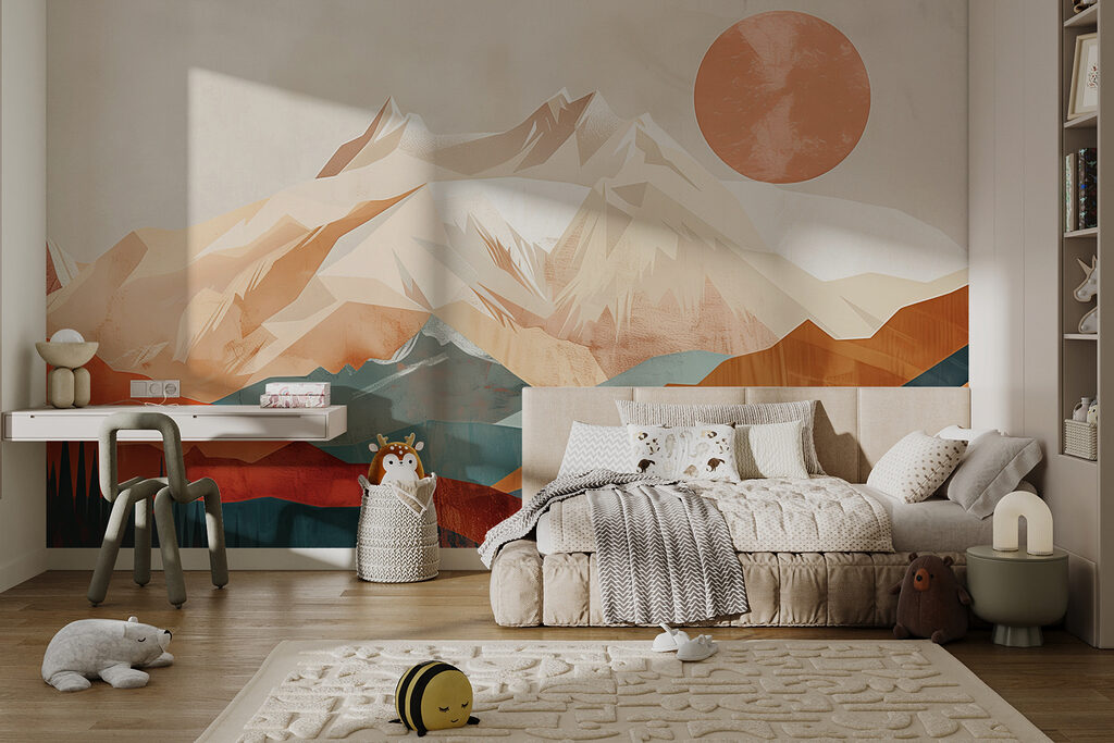 Bergtoppen onder koperkleurige zon — interieur 5