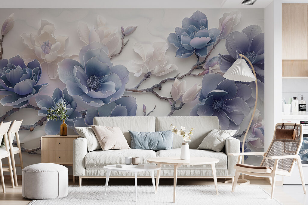 Bloesemtakken met zachte schaduwen — interieur 1