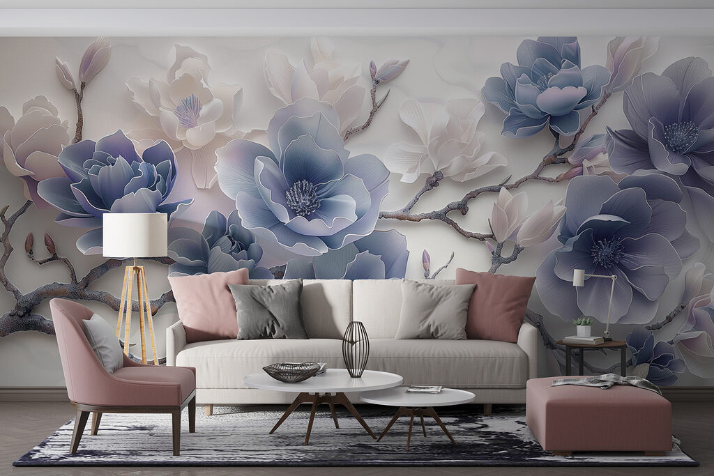 Bloesemtakken met zachte schaduwen — interieur 2