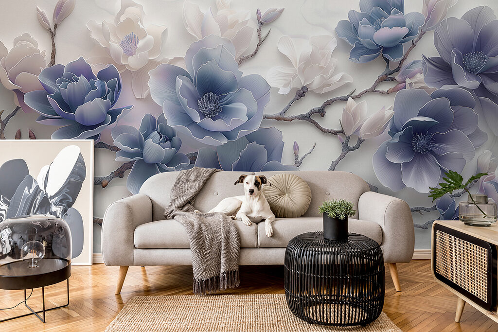 Bloesemtakken met zachte schaduwen — interieur 4