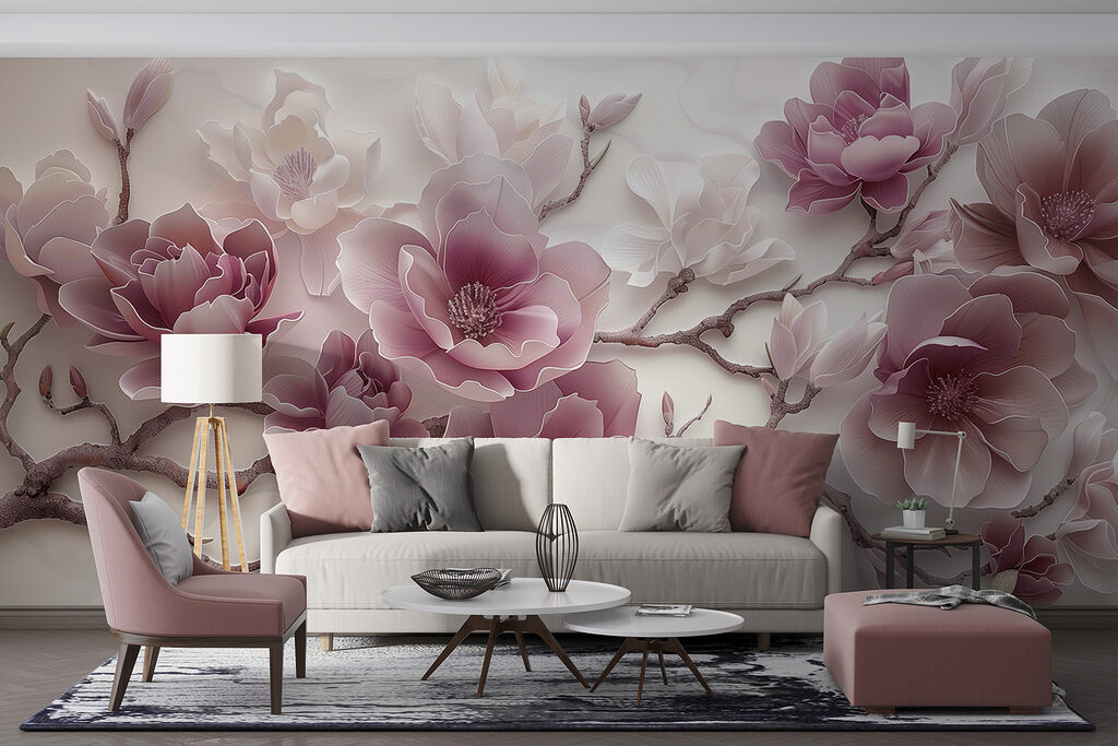 Bloesemtakken met zachte schaduwen — interieur 2