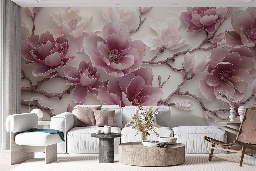 Bloesemtakken met zachte schaduwen — interieur 4