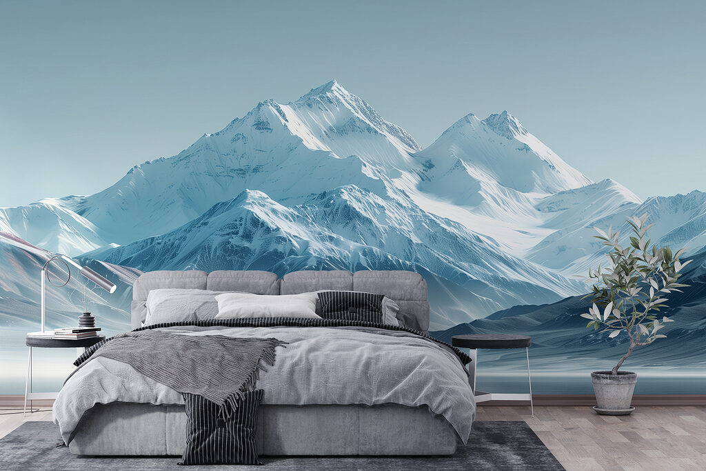 Blauwe sneeuwbergen onder ijslucht — interieur 2