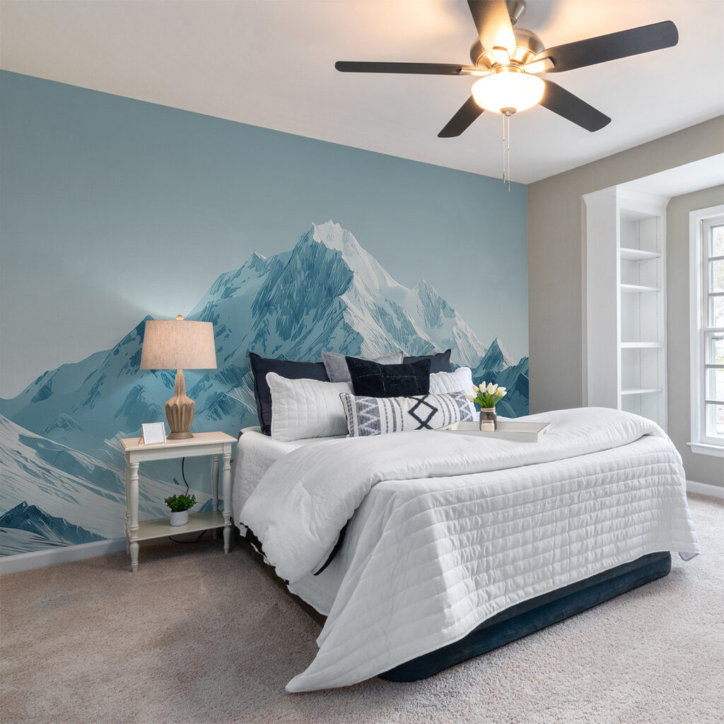 Hoge sneeuwtop in blauwgrijs — interieur 1