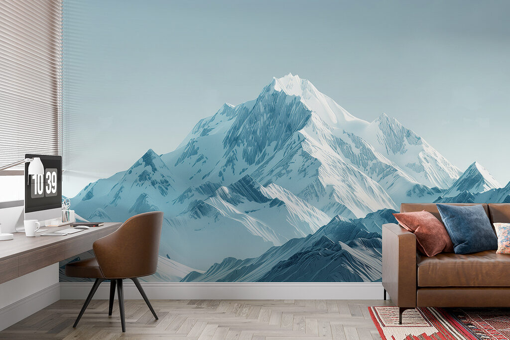 Hoge sneeuwtop in blauwgrijs — interieur 3