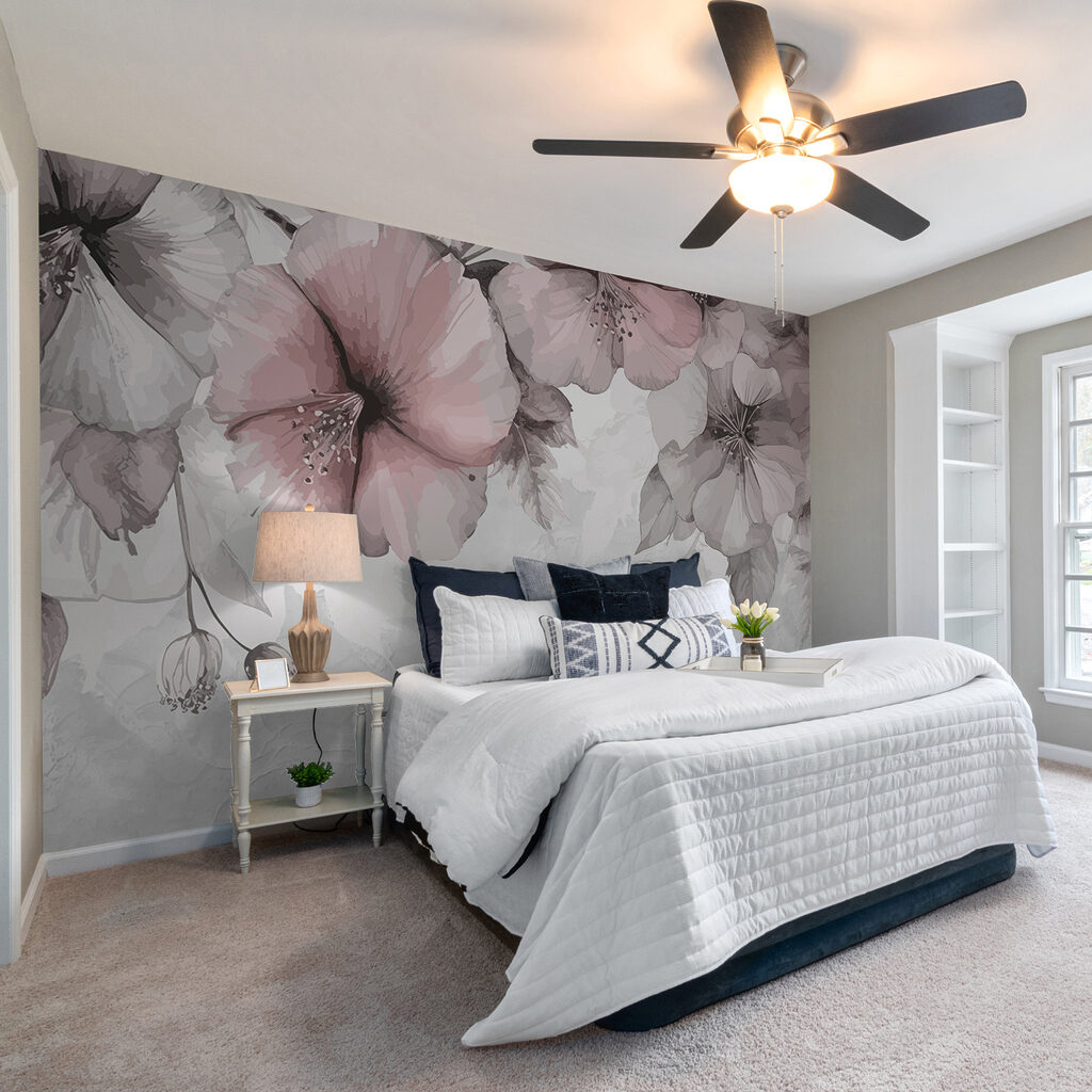Verfijnde bloemen in zachte tinten — interieur 1