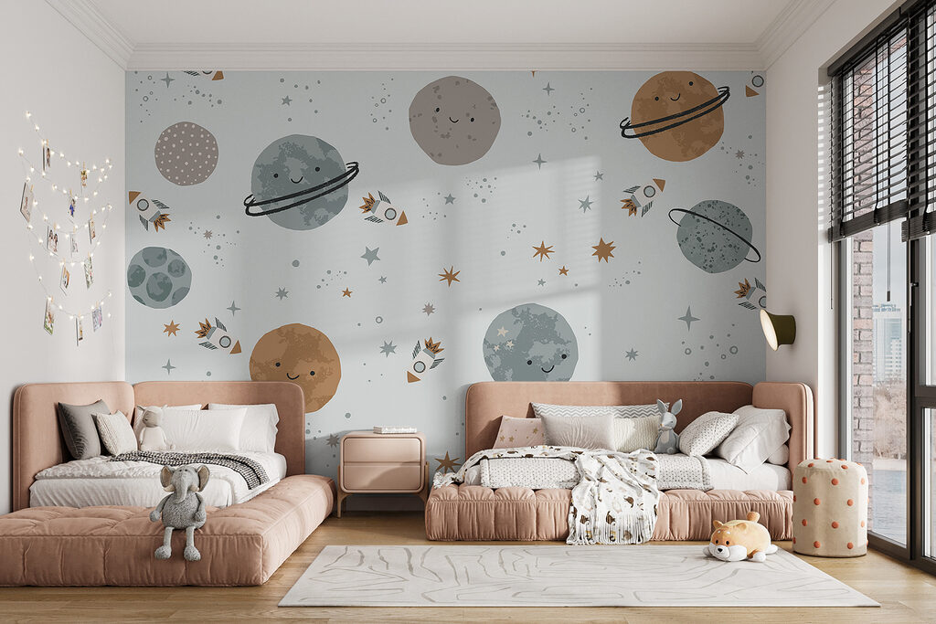 Vriendelijke planeten op lichtblauw — interieur 2