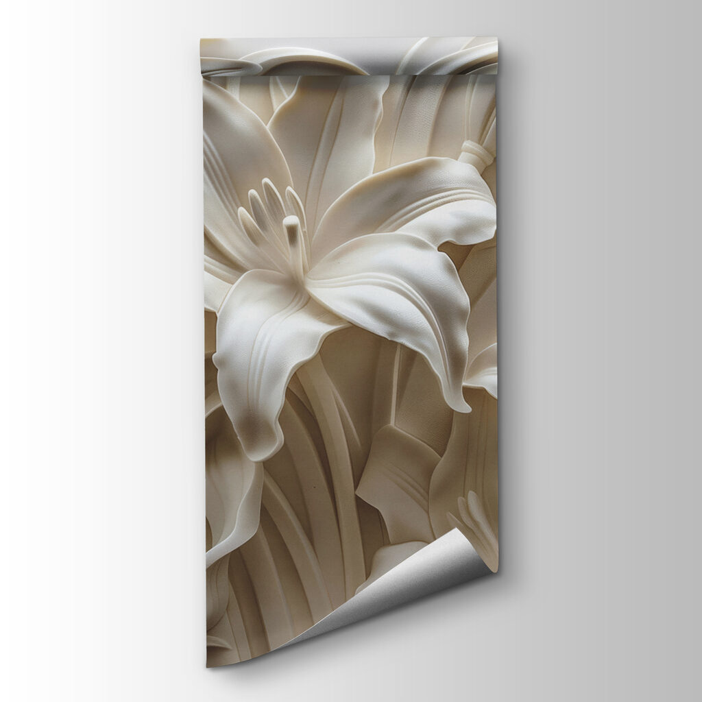 Elegant bloemmotief in zachte tinten — productweergave