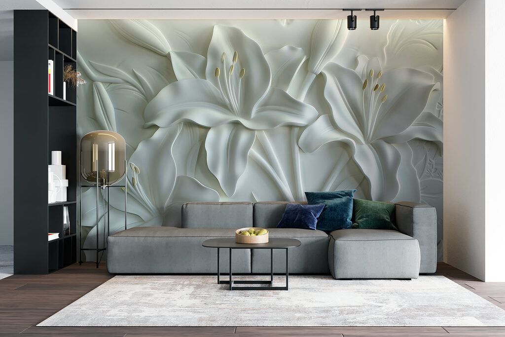 Bloemen in zacht groen — interieur 2
