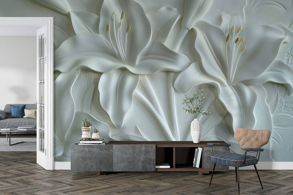 Bloemen in zacht groen — interieur 3