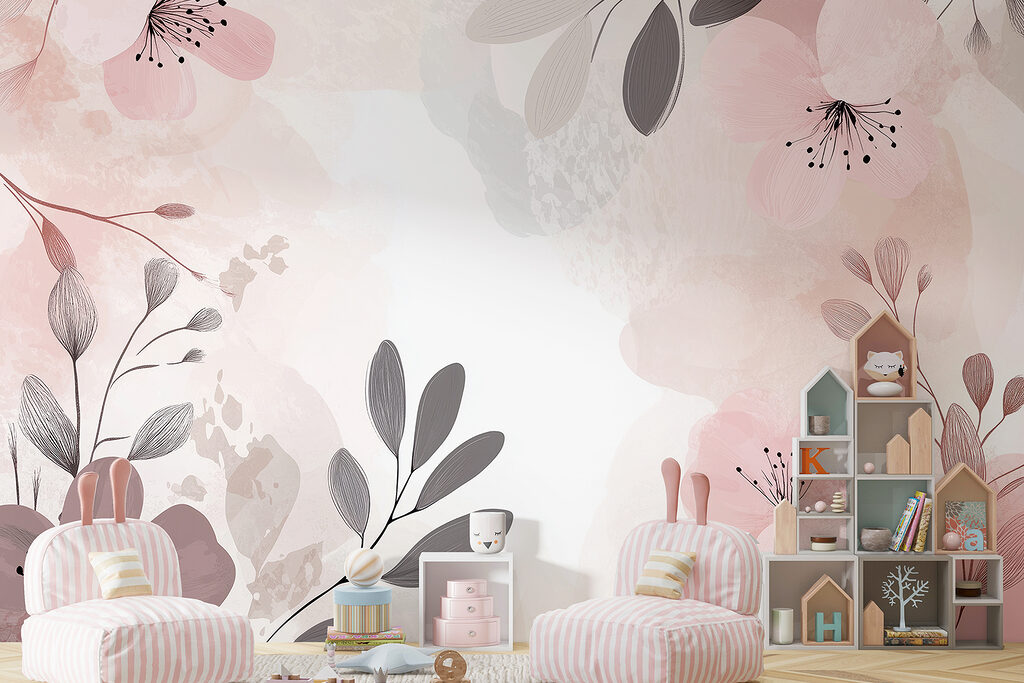 Zachte bloemmotieven in subtiele tinten — interieur 2