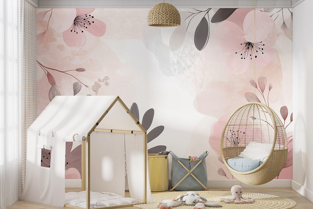 Zachte bloemmotieven in subtiele tinten — interieur 3