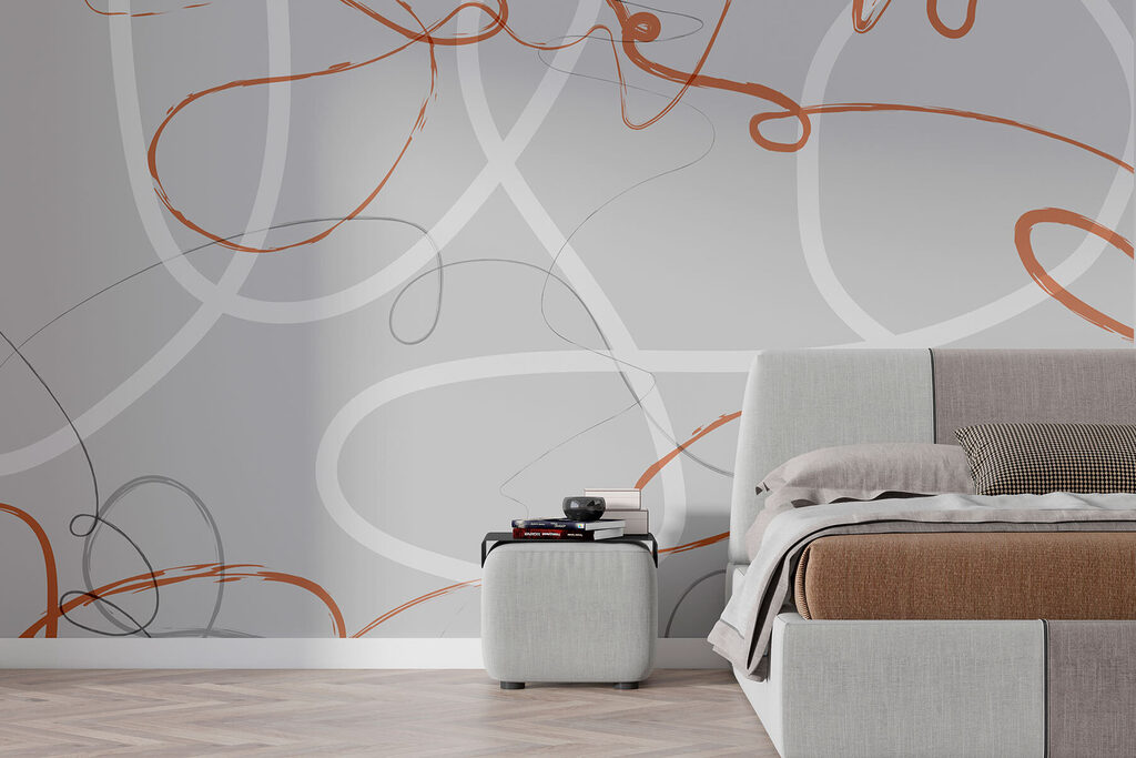 Grijze en oranje swirls — interieur 2