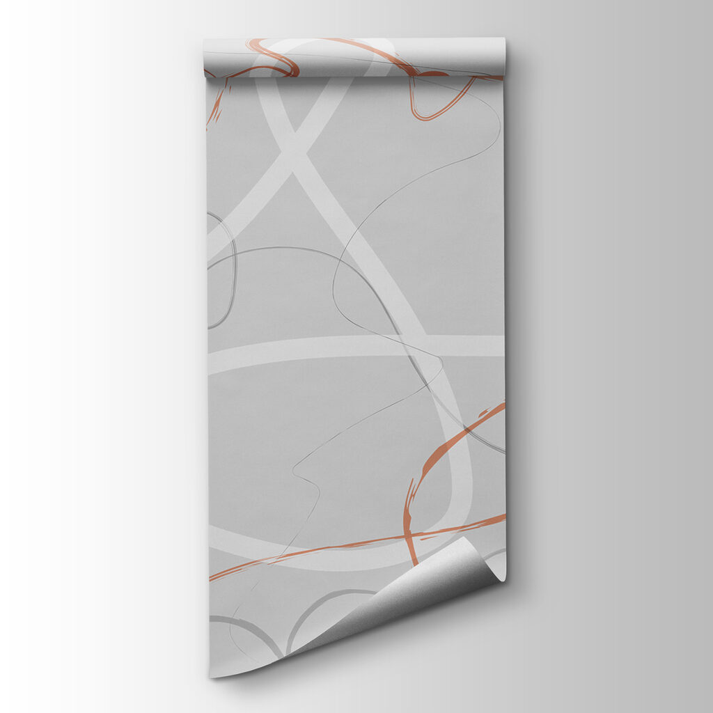 Grijze en oranje swirls — productweergave