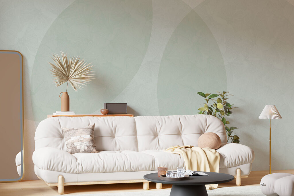 Doorschijnende ovalen over kleurwaas — interieur 1