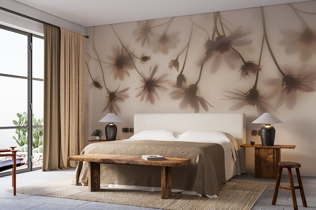 Hangende bloemen als schaduwen — interieur 2