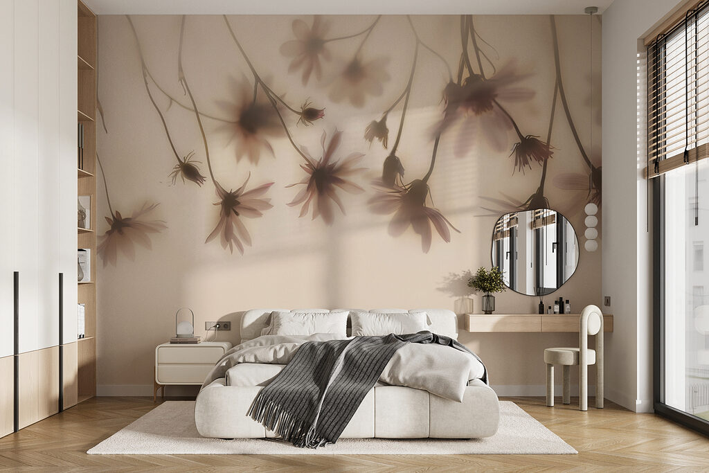 Hangende bloemen als schaduwen — interieur 3