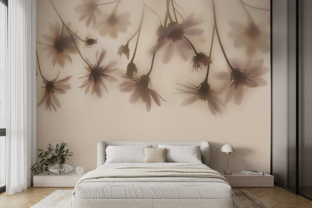 Hangende bloemen als schaduwen — interieur 4