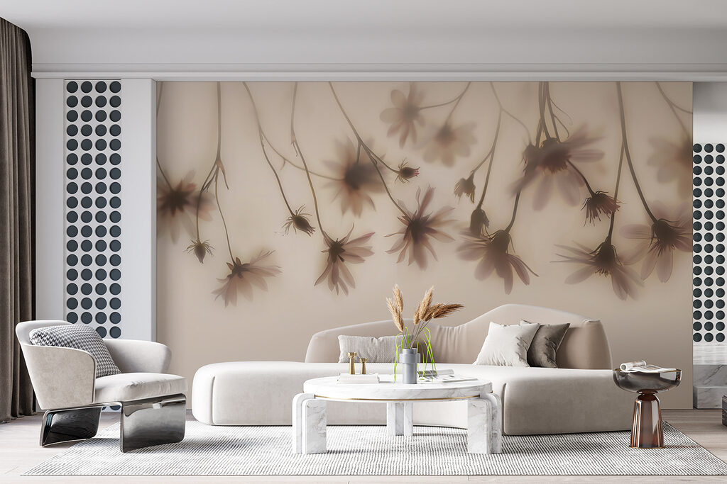 Hangende bloemen als schaduwen — interieur 5