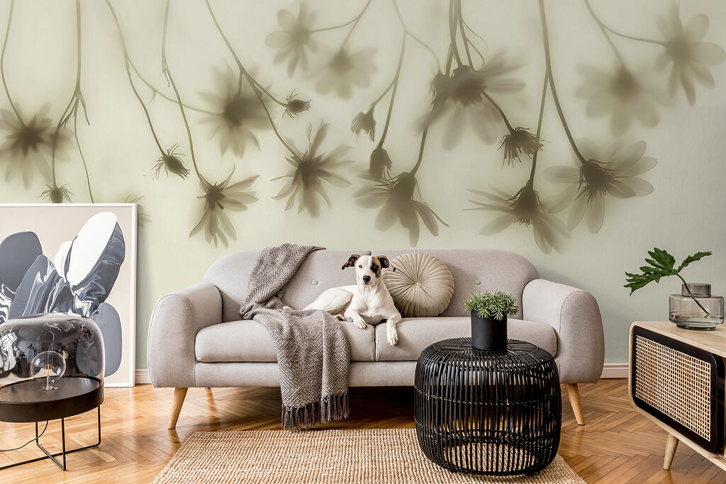 Bloemschaduwen aan hangende stelen — interieur 6