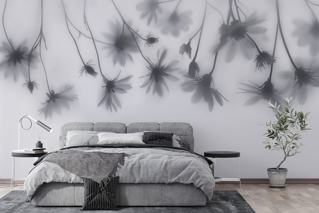 Bloemschaduwen aan hangende stelen — interieur 1