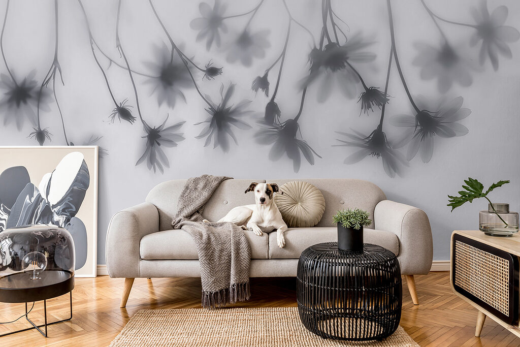 Bloemschaduwen aan hangende stelen — interieur 4