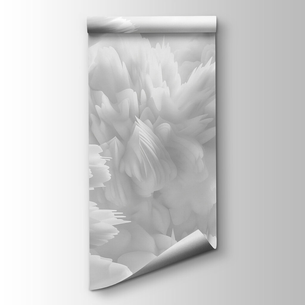 Witte bloemen, puntige lagen — productweergave