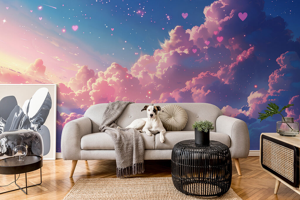 Roze wolken tussen sterrenhartjes — interieur 3