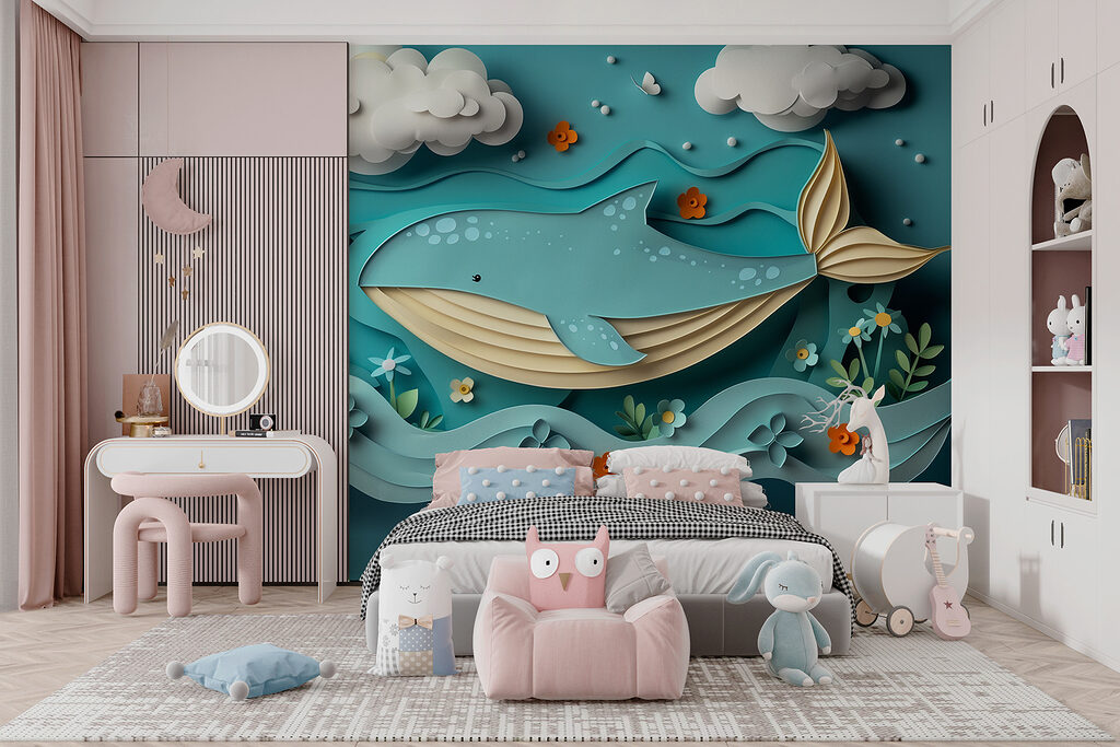 Walvis onder witte wolken — interieur 5