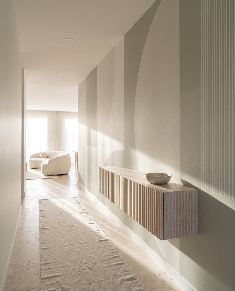Ronde geometrie in bleekgroen — interieur 3