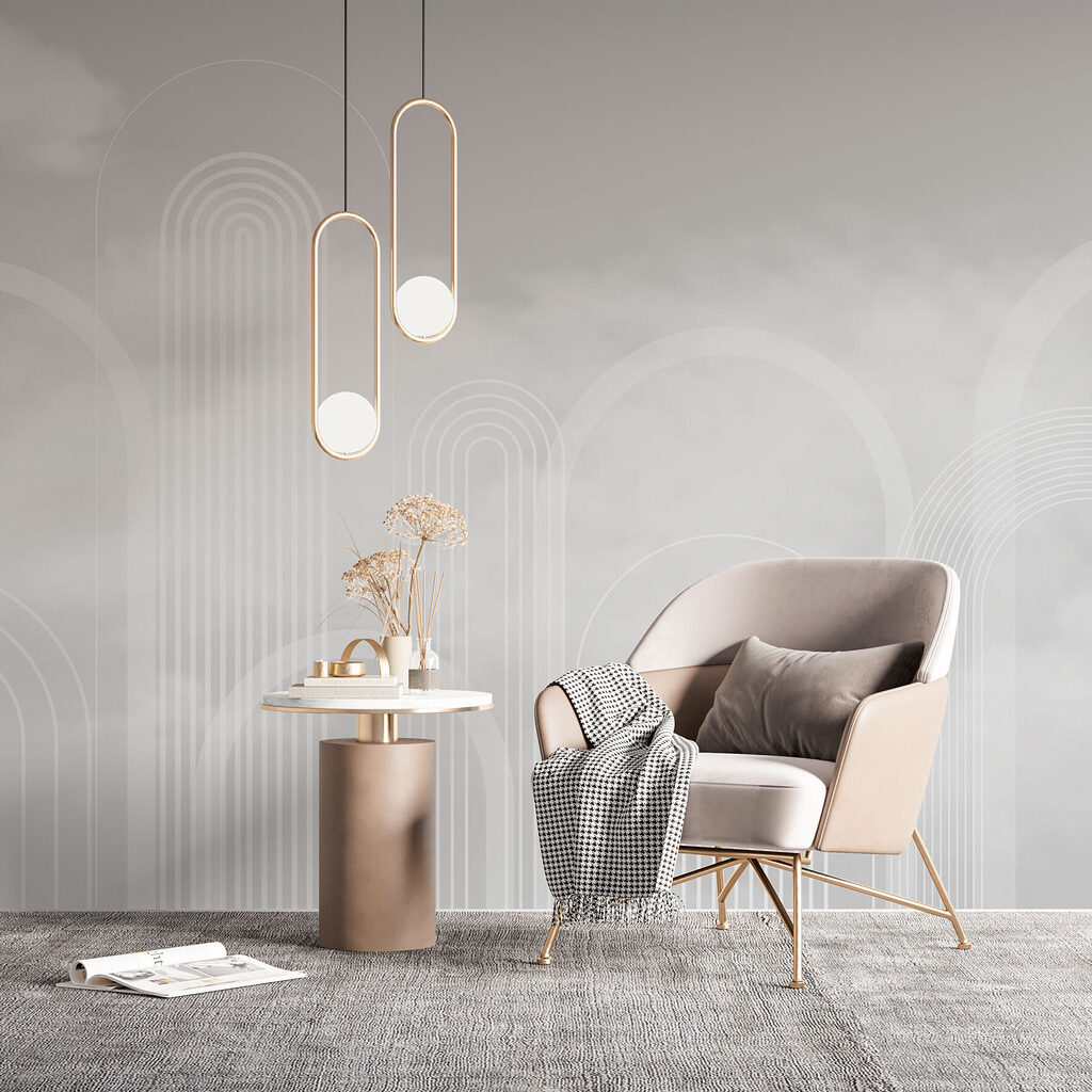 Witte bogen in wolkenlicht — interieur 1