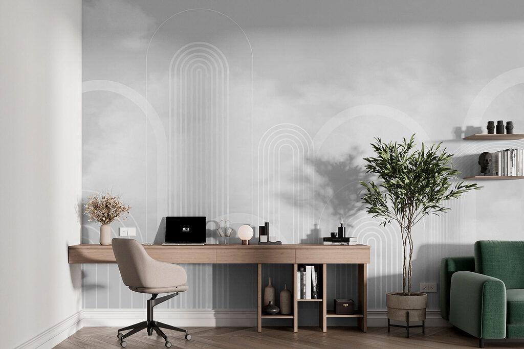 Witte bogen in wolkenlicht — interieur 2