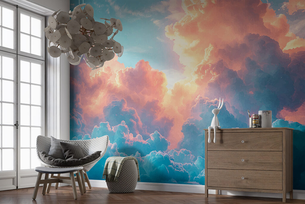 Blauwe lucht met wolken — interieur 2