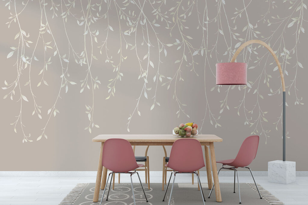 Witte rankjes dalen neer — interieur 4