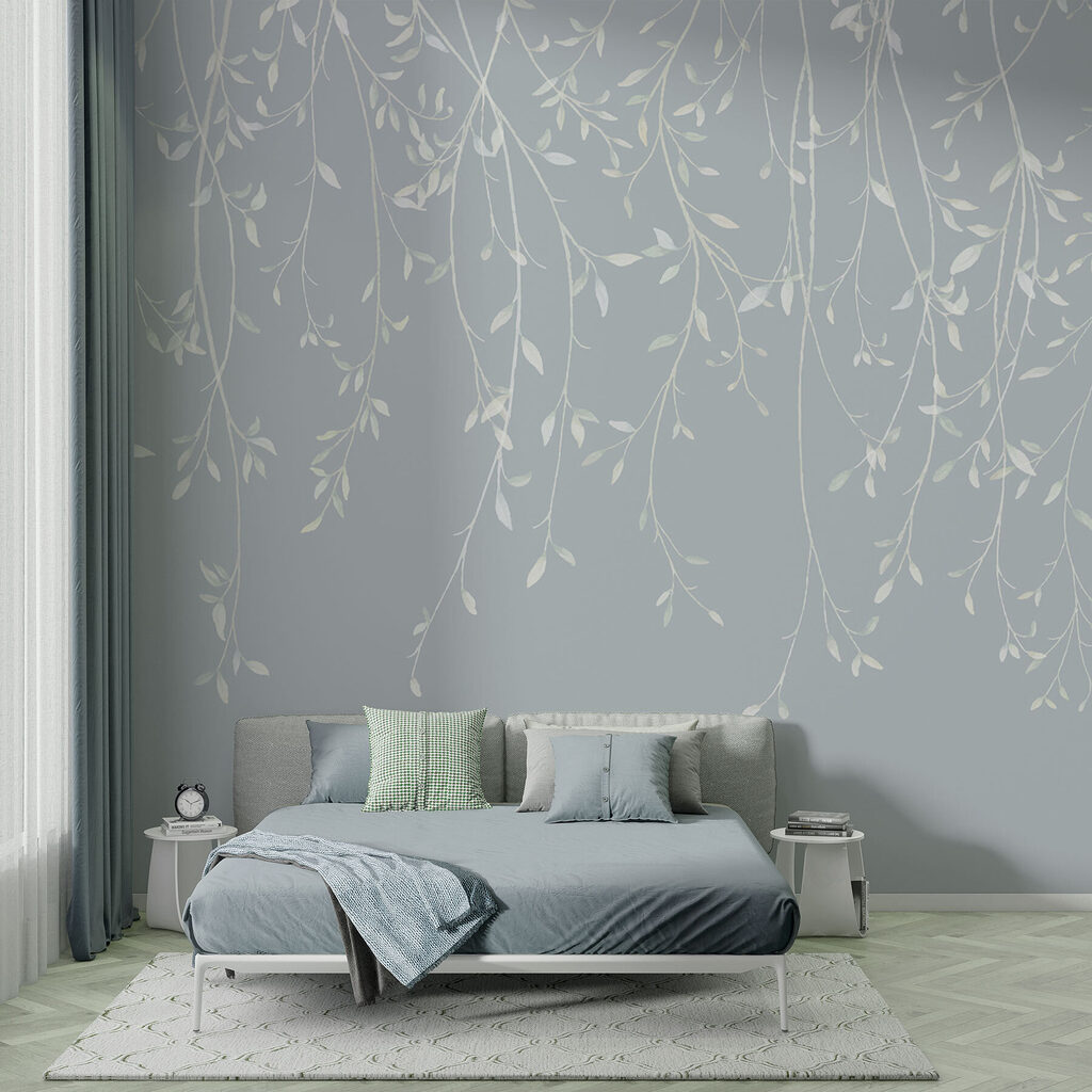 Blaadjes aan lange slingerlijnen — interieur 1
