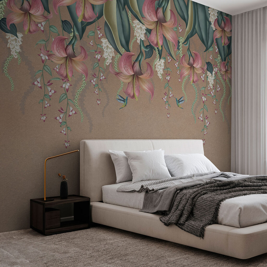 Hangende kelken op taupe — interieur 1