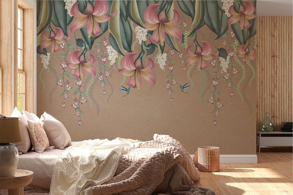 Hangende kelken op taupe — interieur 2