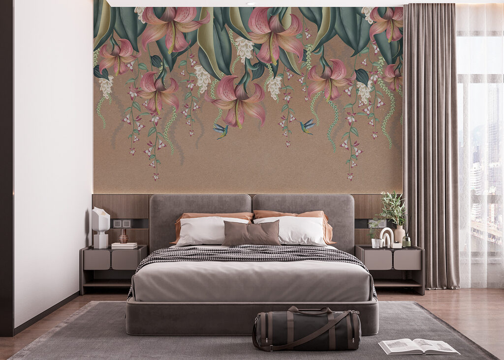 Hangende kelken op taupe — interieur 3