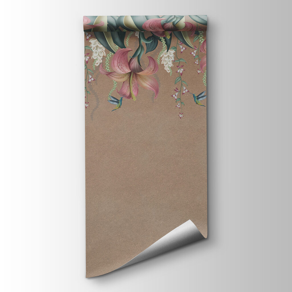 Hangende kelken op taupe — productweergave
