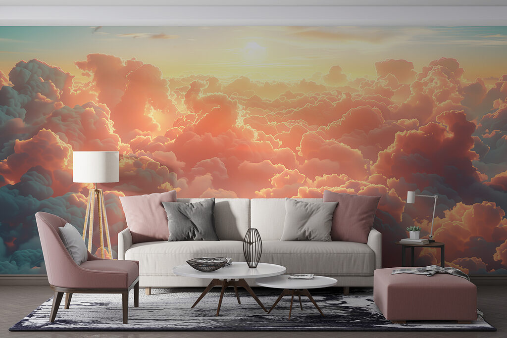 Wolkenzee in koraalroze licht — interieur 2