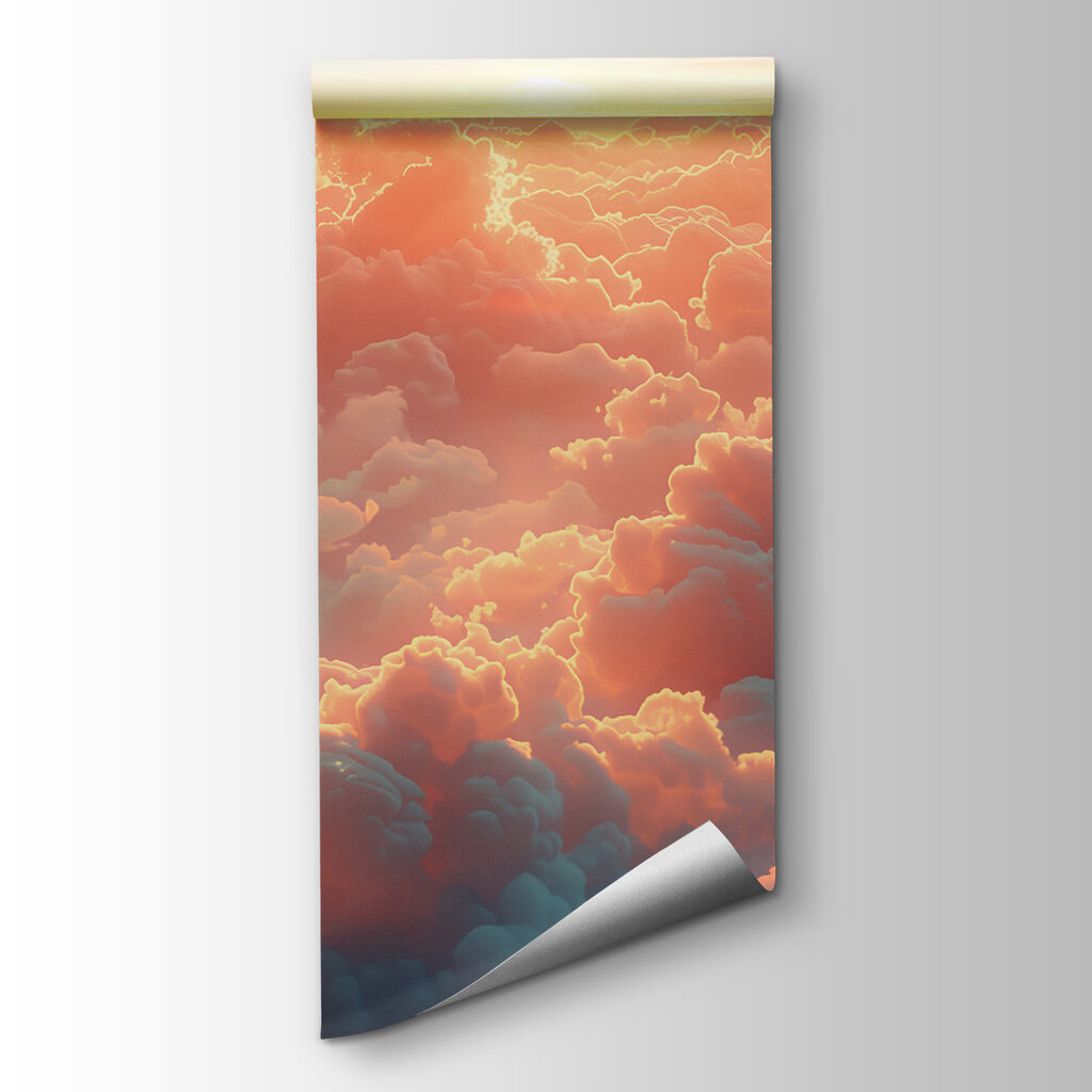 Wolkenzee in koraalroze licht — productweergave