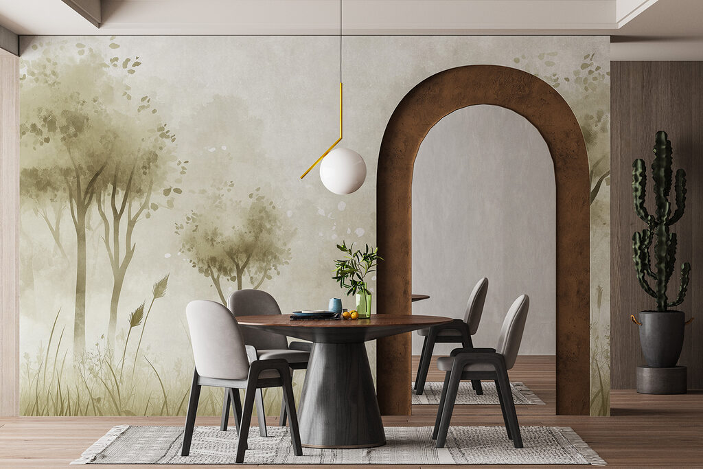 Lichtpuntjes tussen fijne boompjes — interieur 3